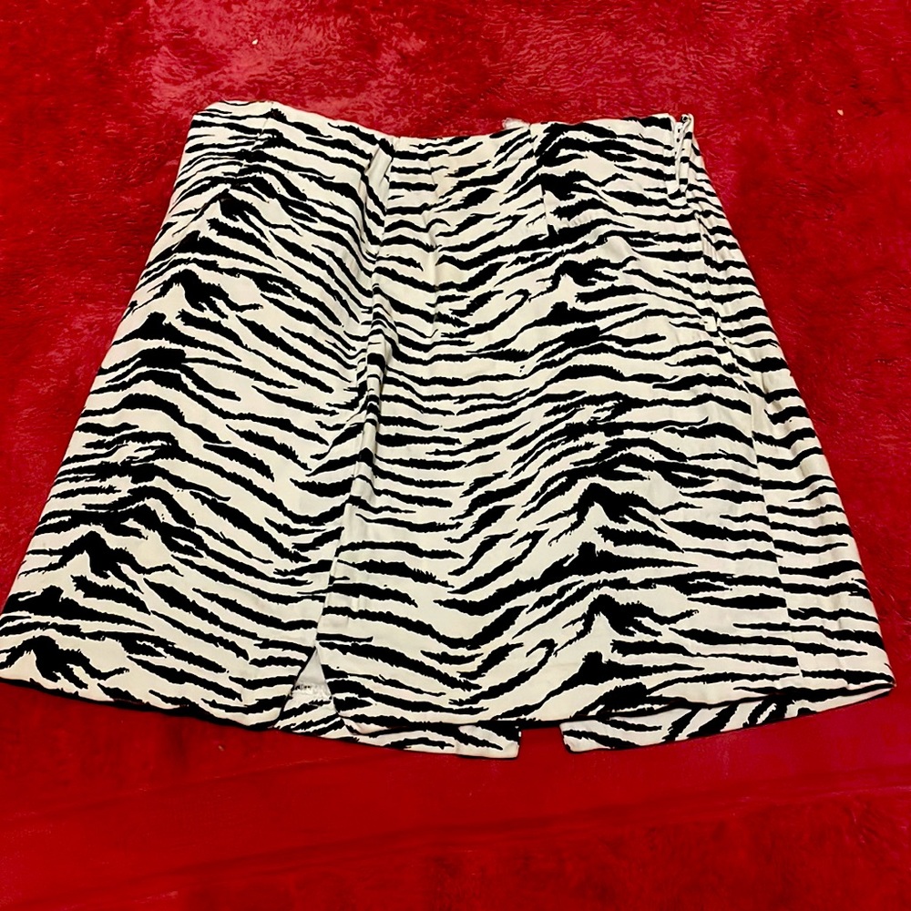 Zebra Print Mini Skirt